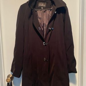 COPY - Worn once~ below the knee hooded rain coat~ London Fog